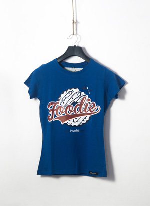 Foodie Half Sleeves Round Neck T-shirt | Women | Royal Blue